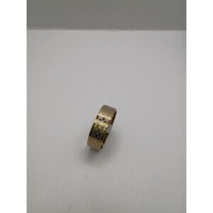Unisex Gold Engraved Geometric Pattern Stainless Steel Ring Band U.S Size 10.5